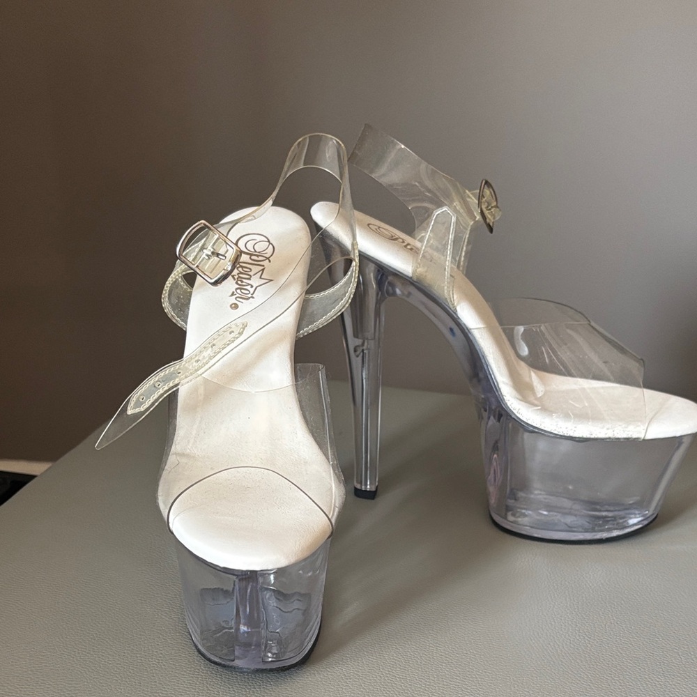 Pleaser Clear Platform Heels